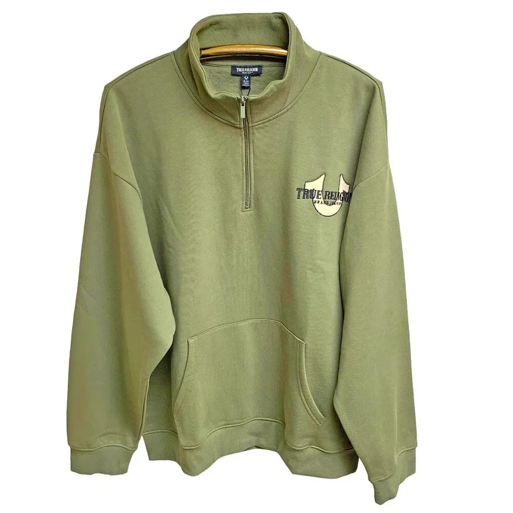 True Religion Kalamata Mock Quarter Zip Pullover